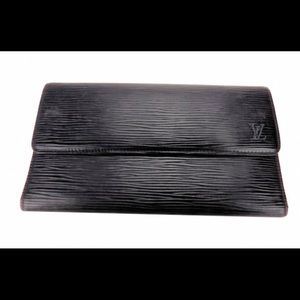 Louis Vuitton Black Bifold EPI Leather Wallet